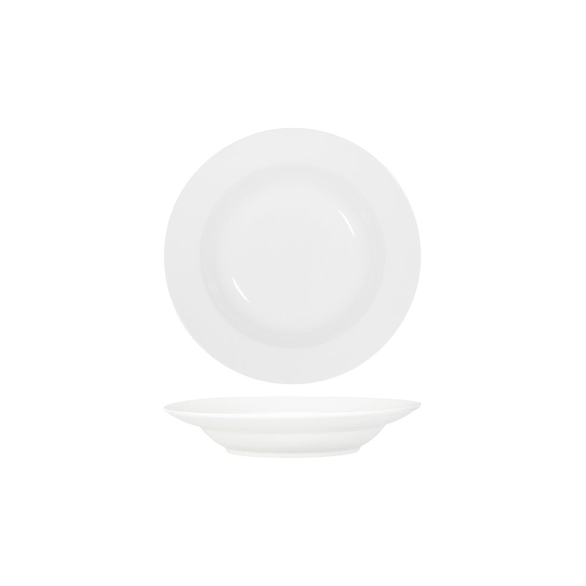 91051 Tablekraft Core White Pasta / Soup Bowl Wide Rim 250mm Tomkin Australia Hospitality Supplies