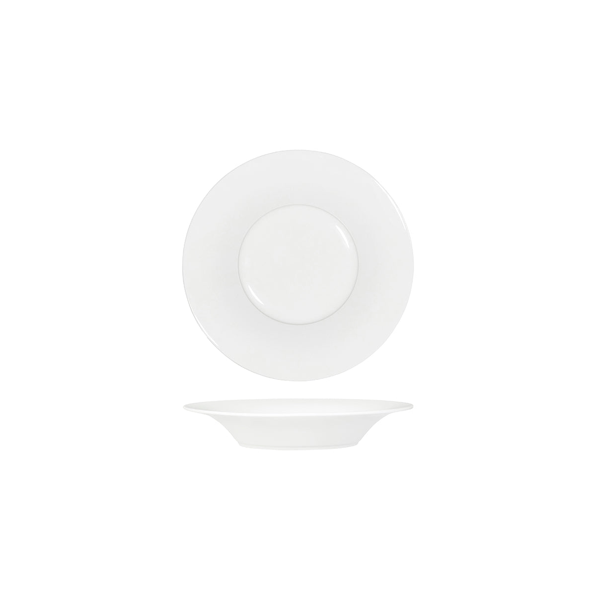 91054 Tablekraft Core White Pasta Plate Flared Rim 210mm Tomkin Australia Hospitality Supplies