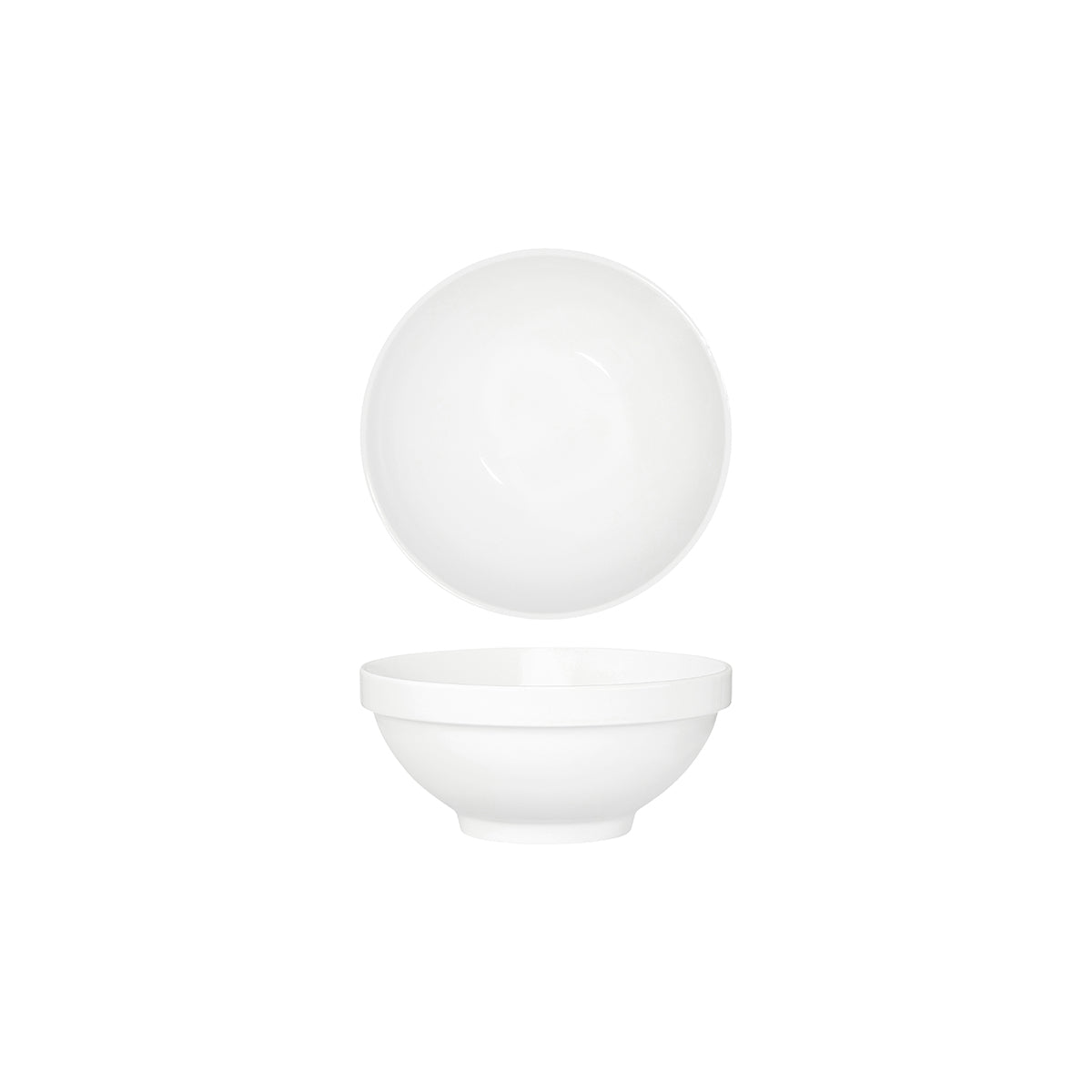 91081 Tablekraft Core White Round Footed Bowl Stack Rim 150mm Tomkin Australia Hospitality Supplies