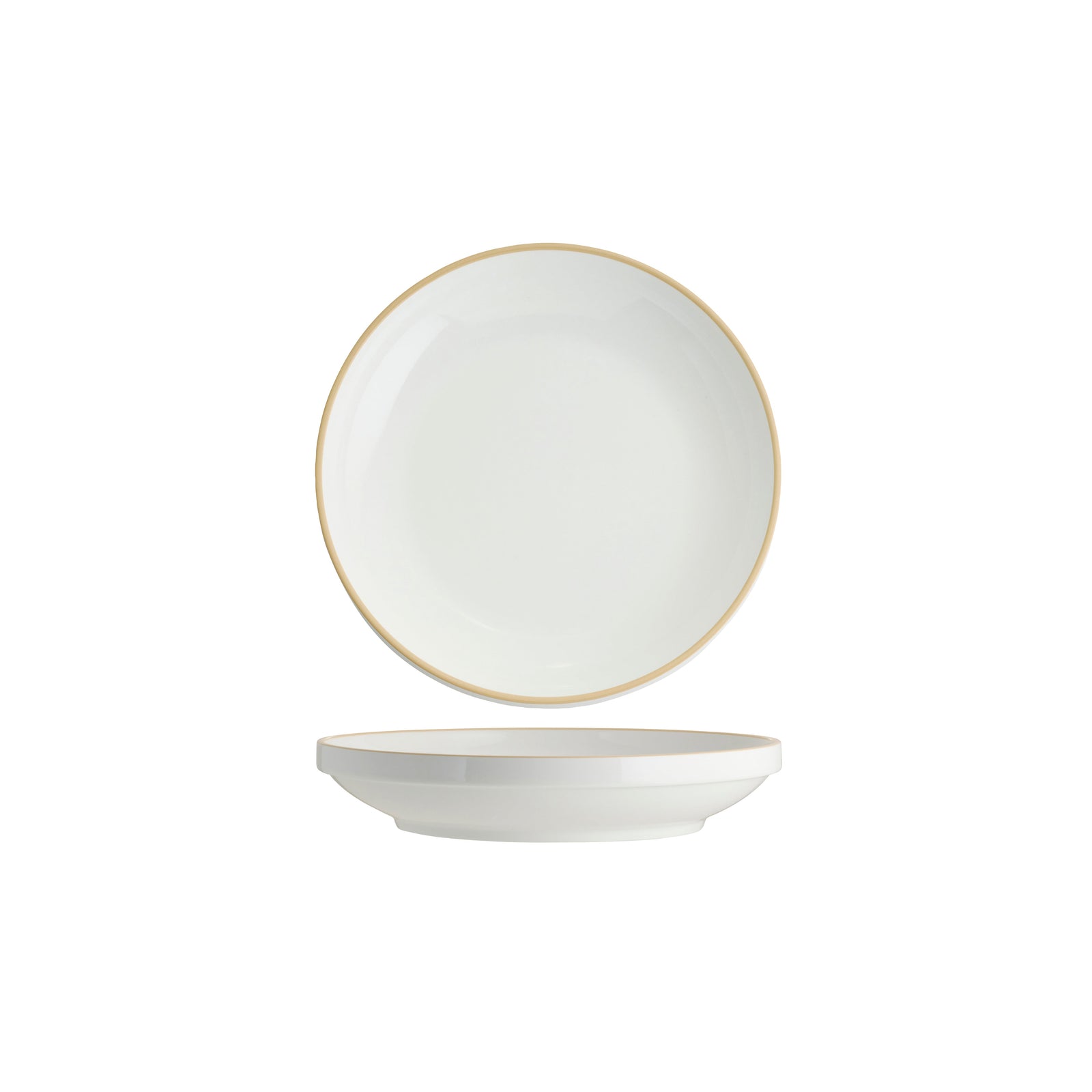 Core Round Bowl Walled Lip Natural Rim 230x43mm