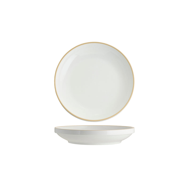 Tablekraft Core Round Bowl Walled Lip Natural Rim 230x43mm | Tomkin ...