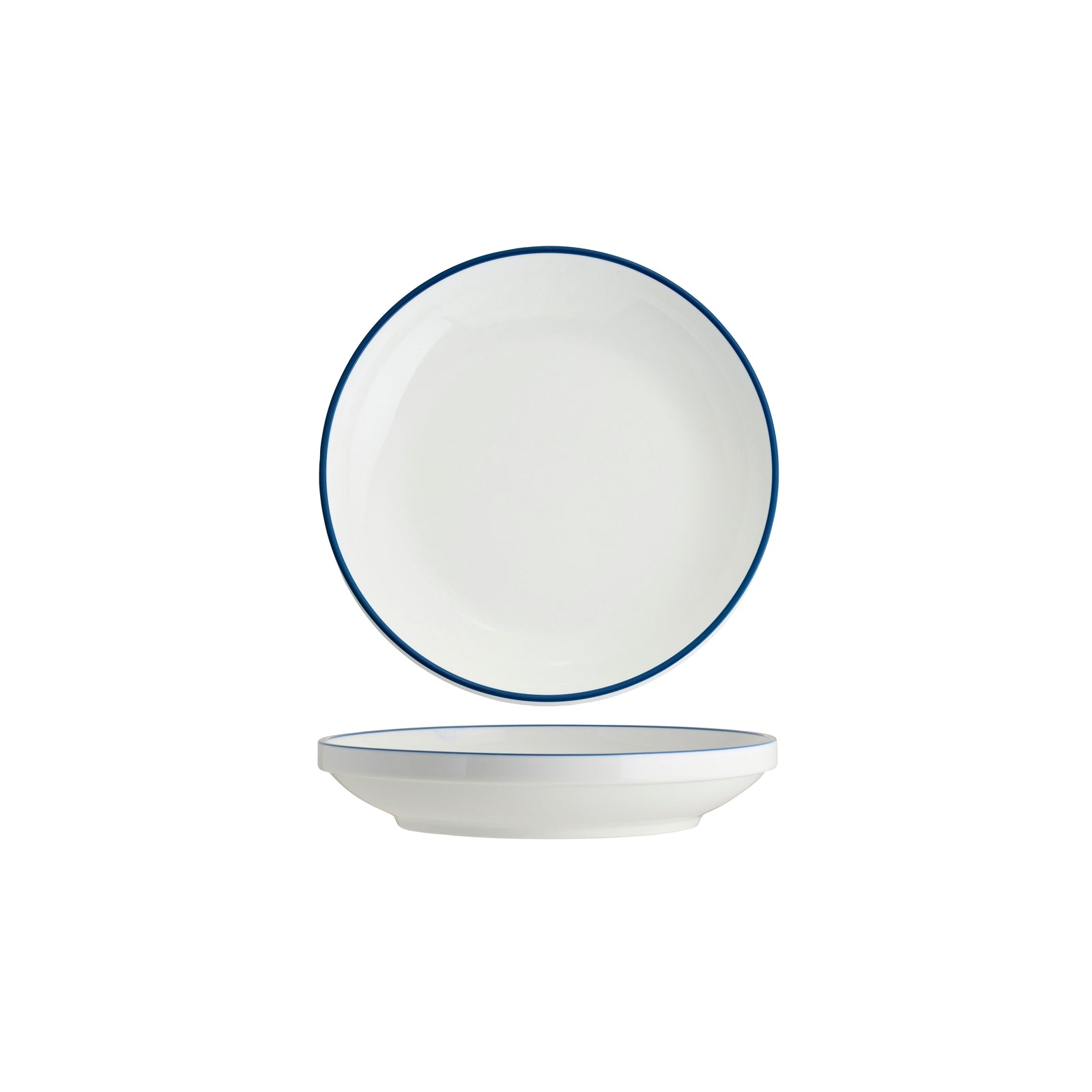 Core Round Bowl Walled Lip Royal Blue Rim 230x43mm