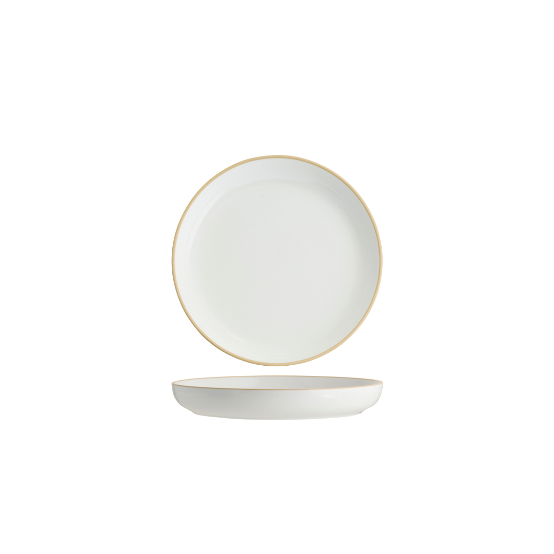 Core Round Plate Walled Lip Natural Rim 200x23mm