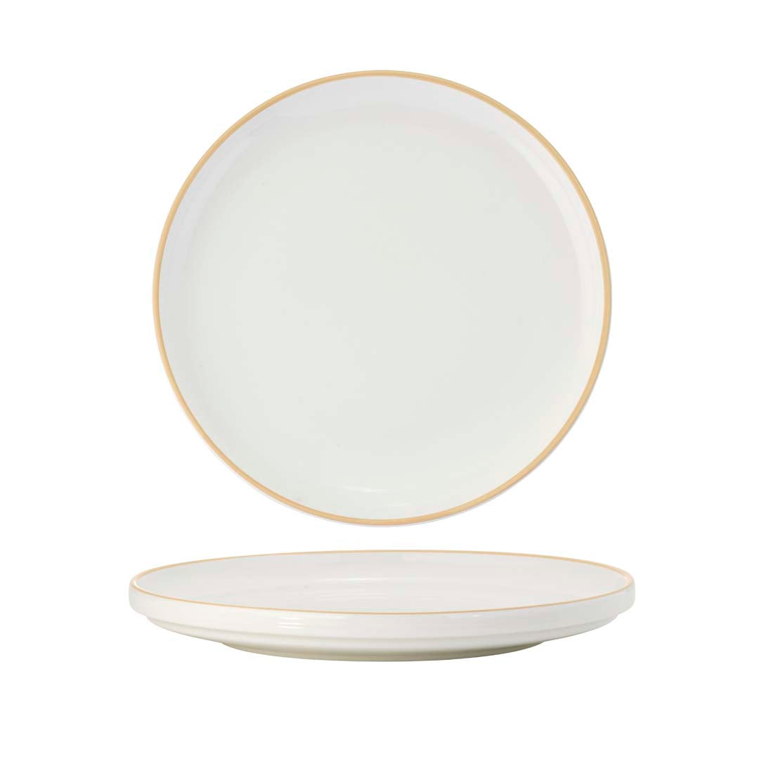 Core Round Plate Walled Lip Natural Rim 200x23mm
