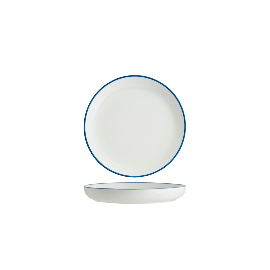 Core Round Plate Walled Lip Royal Blue Rim 200x23mm