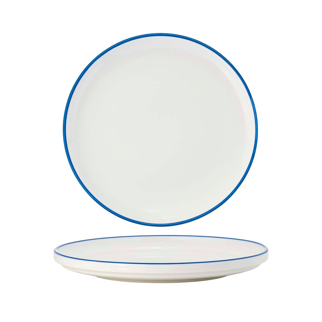 Core Round Plate Walled Lip Royal Blue Rim 200x23mm