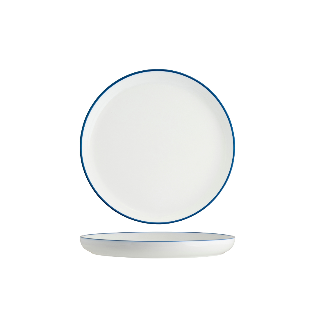 Core Round Plate Walled Lip Royal Blue Rim 270x26mm