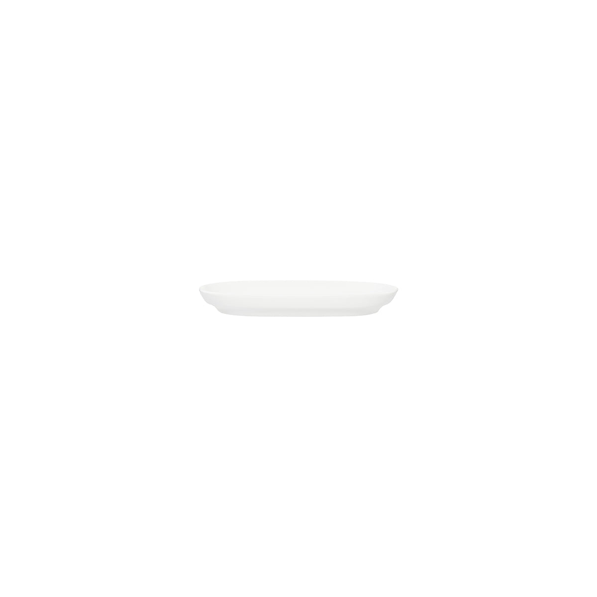 92042 Tablekraft Core White Oval Flared Pickle Dish 155x87mm Tomkin Australia Hospitality Supplies