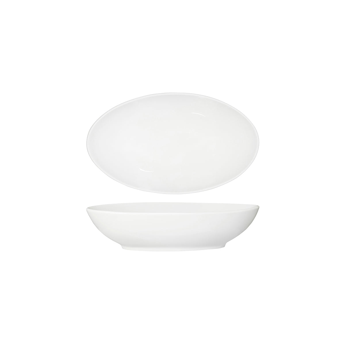 92075 Tablekraft Core White Oval Serving Bowl 305x185mm Tomkin Australia Hospitality Supplies