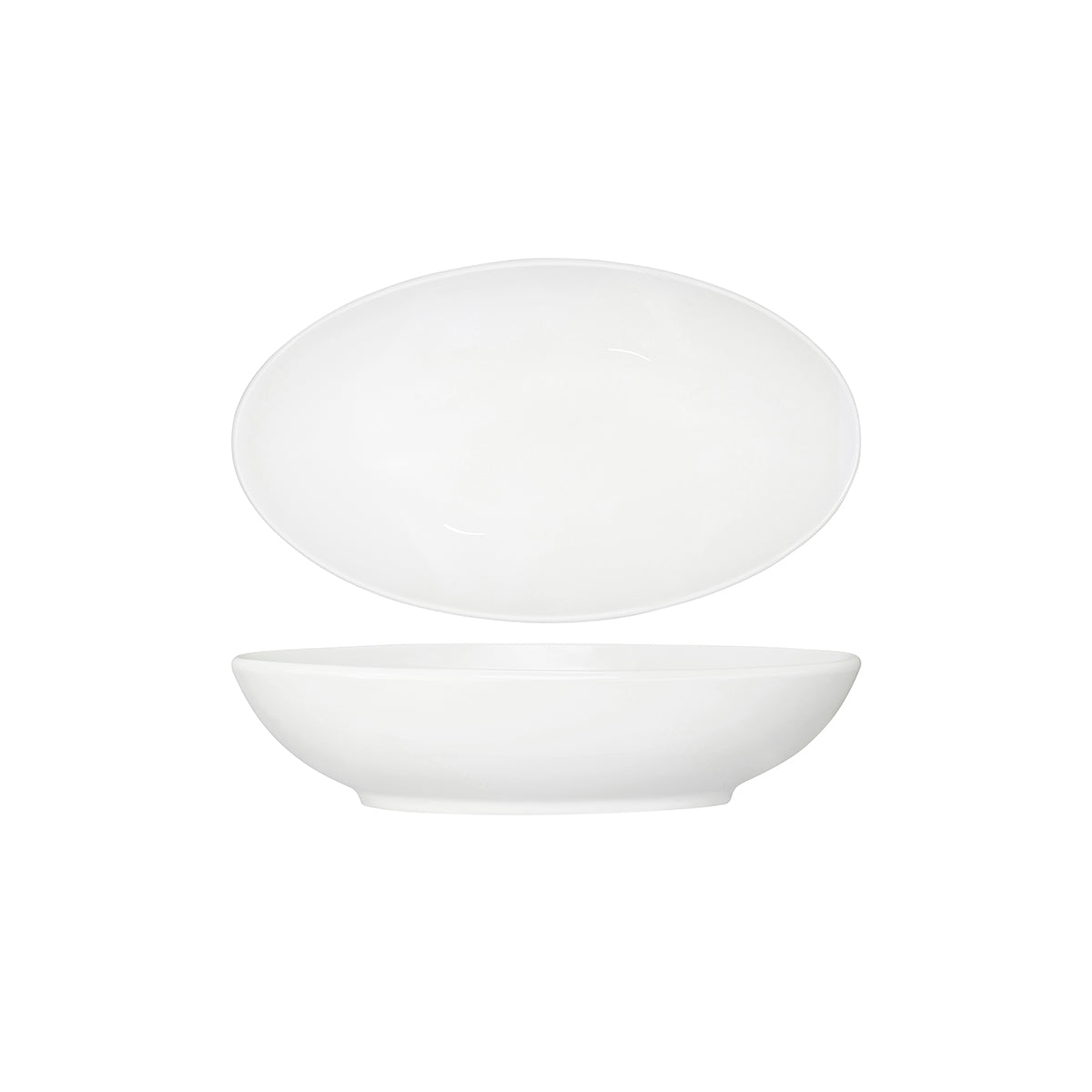 92076 Tablekraft Core White Oval Serving Bowl 380x230mm Tomkin Australia Hospitality Supplies