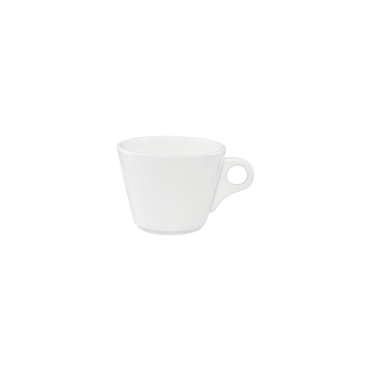 92088 Tablekraft Core White Cappuccino Cup V-Shape 220ml Tomkin Australia Hospitality Supplies
