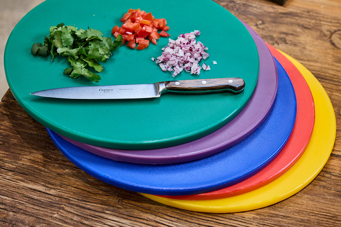 Cutting Board Polyethylene Round Yellow 350x13mm