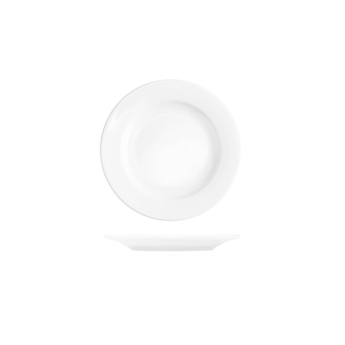 93009 Tablekraft Core White Banquet Round Plate 175mm Tomkin Australia Hospitality Supplies
