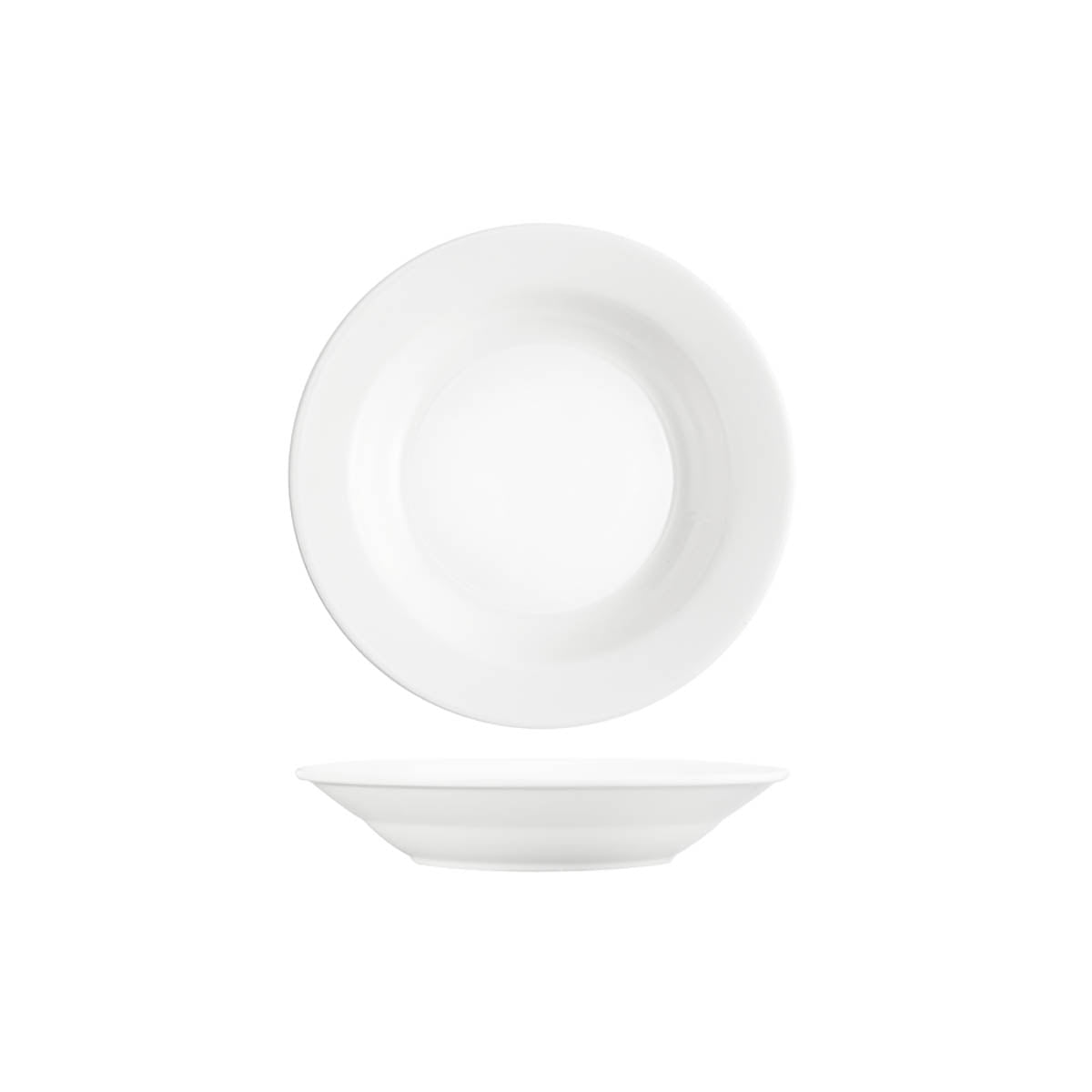 93012 Tablekraft Core White Banquet Round Pasta Plate 210x40mm Tomkin Australia Hospitality Supplies