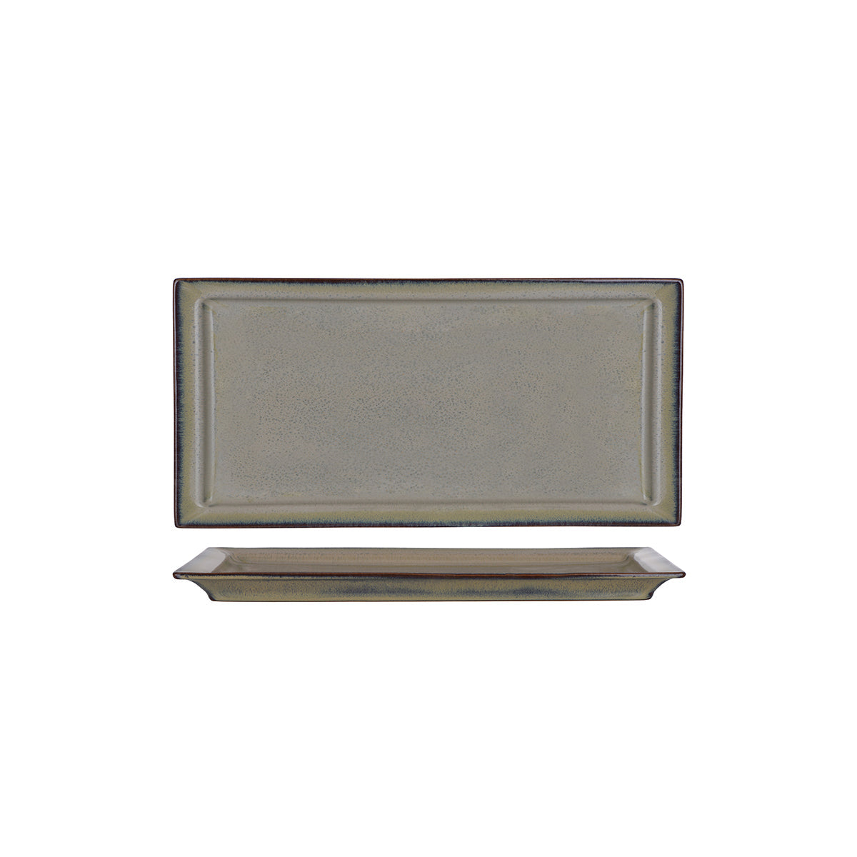 99846 Tablekraft Artistica Canvas Rect Plate W/Rim 390x185mm Tomkin Australia Hospitality Supplies