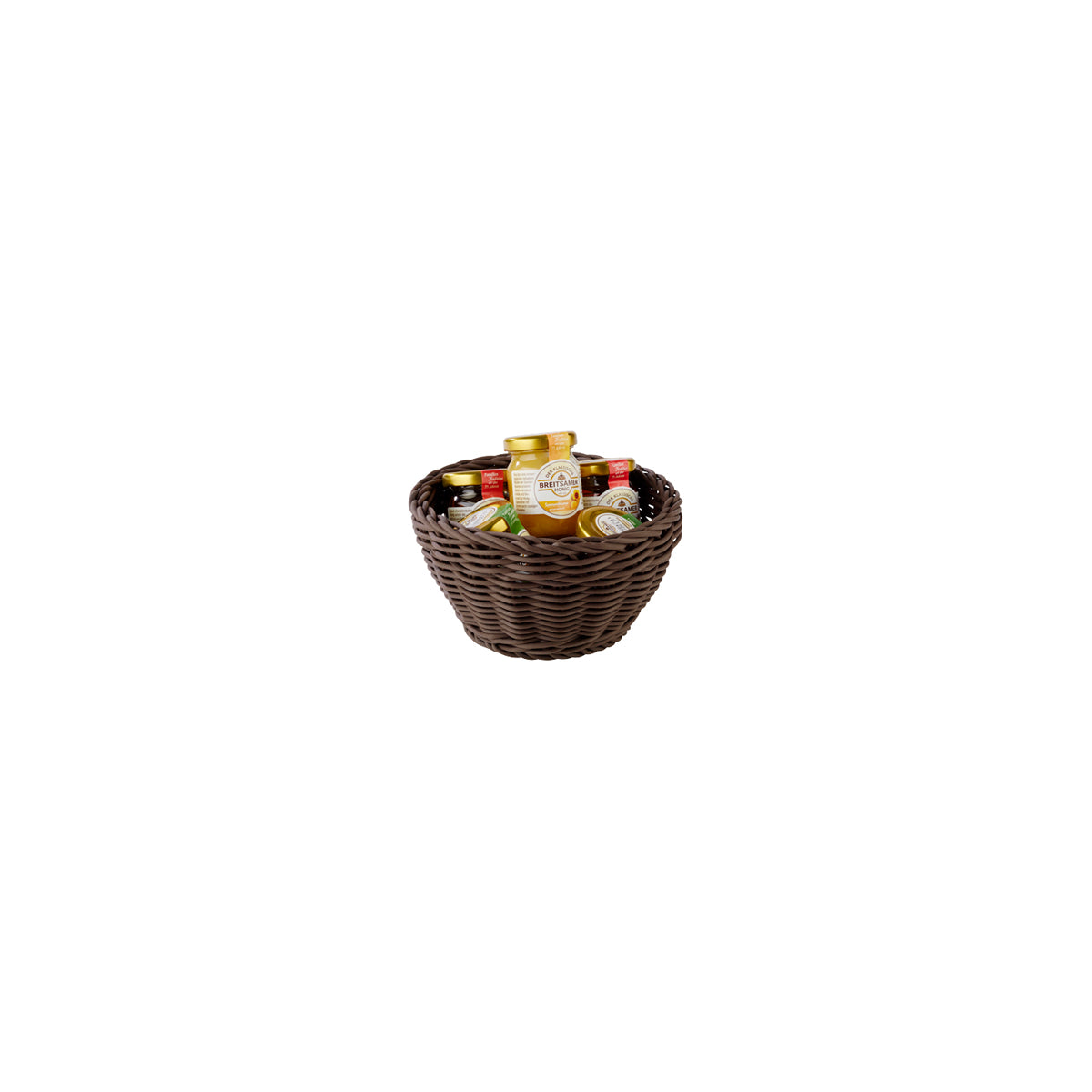 APS50603 APS APS Profi Line Basket Round Brown 160x80mm Tomkin Australia Hospitality Supplies