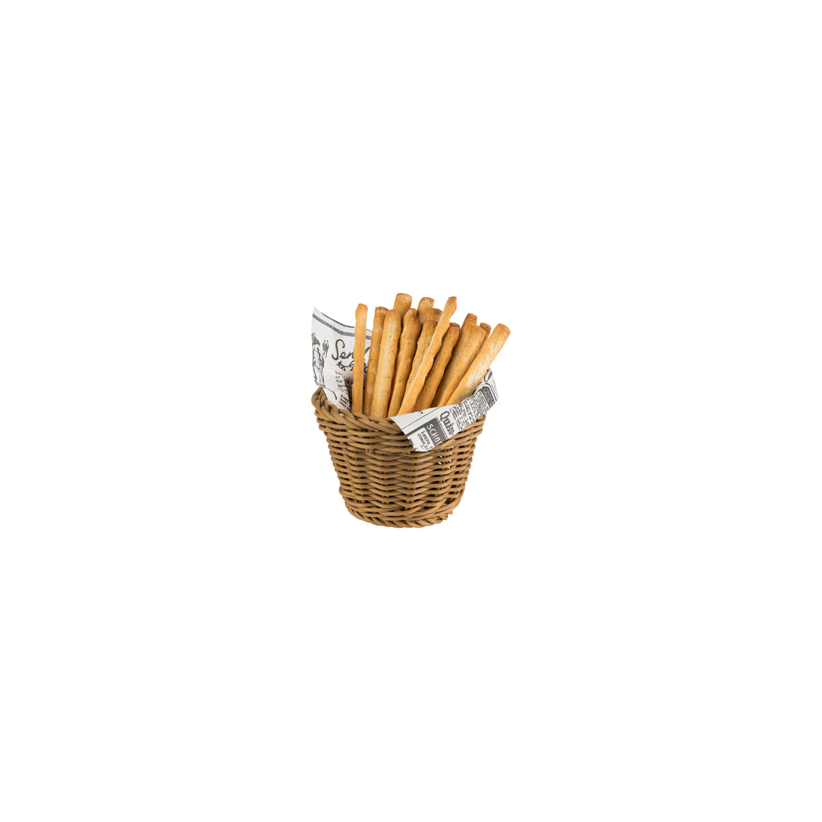 APS50621 APS APS Profi Line Basket Round Beige 130x100mm Tomkin Australia Hospitality Supplies