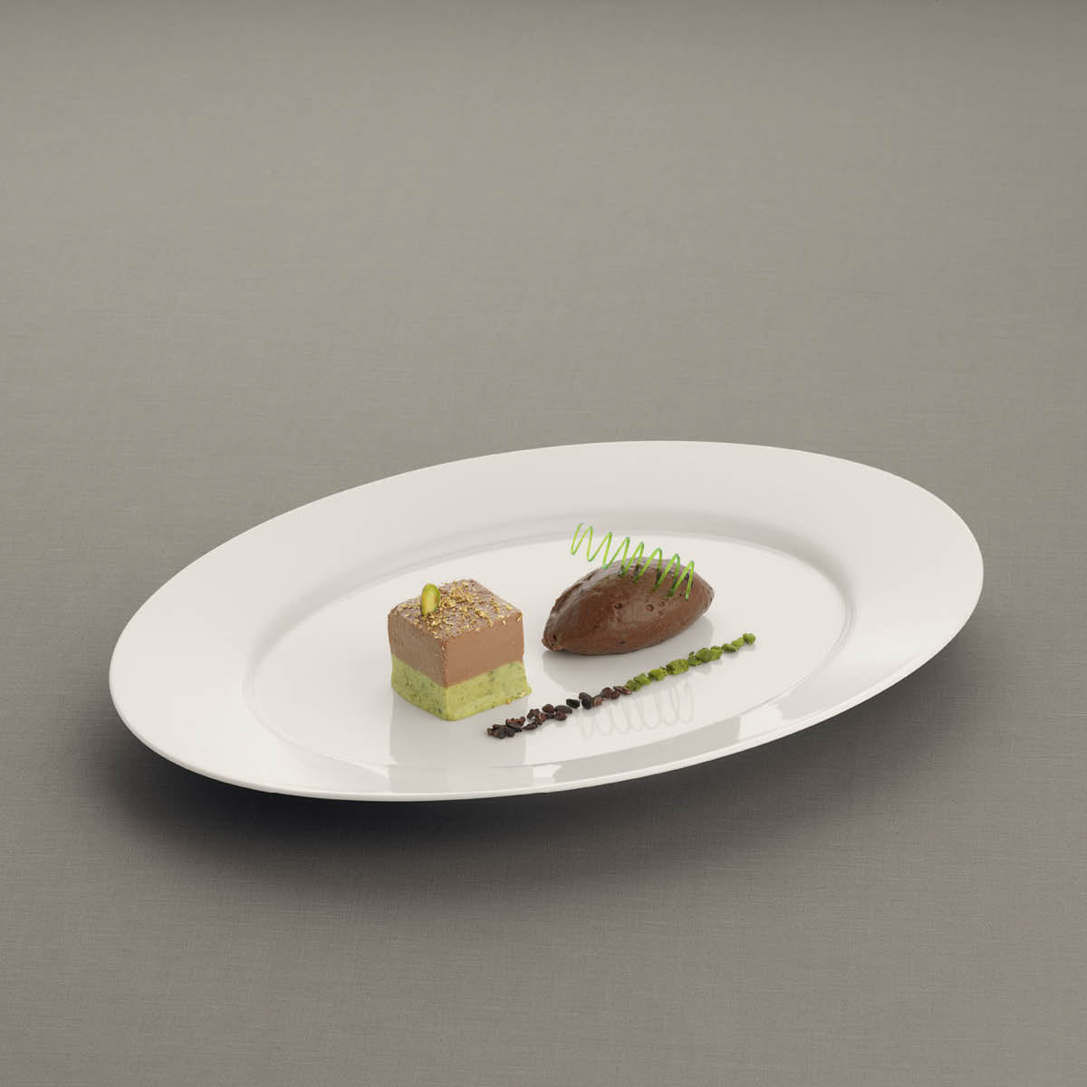 Purity Oval Platter with Rim 180x131mm