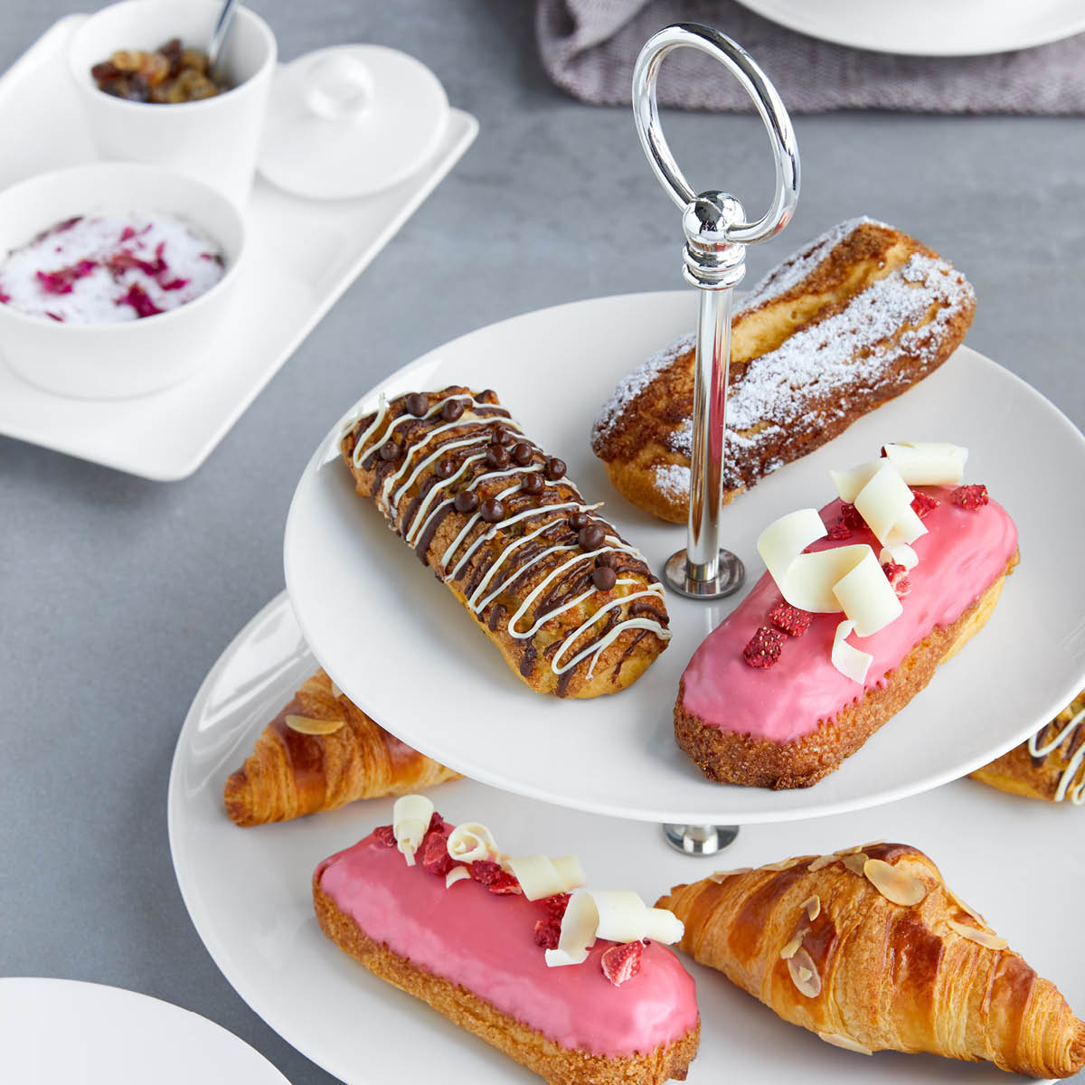 BHS6697203 Bauscher Bauscher Purity Oval Platter with Wide Rim 240x175mm To Suit Serving Stand Tomkin Australia Hospitality Supplies