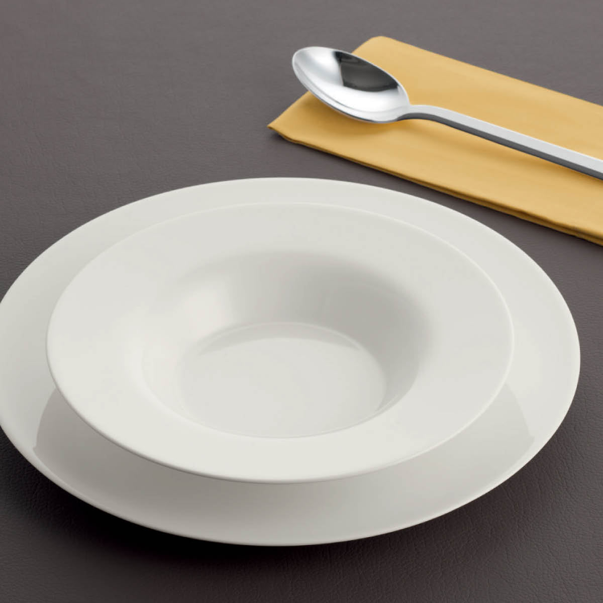 BHS6690120 Bauscher Bauscher Purity Round Deep Plate with Wide Rim 200x37mm Tomkin Australia Hospitality Supplies