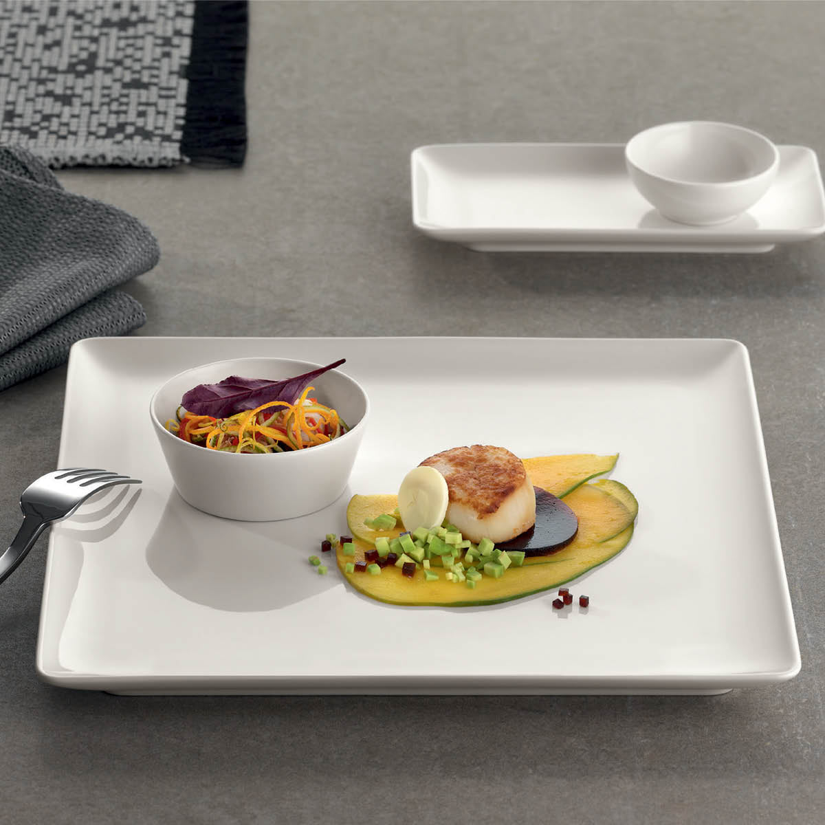 BHS6692342 Bauscher Bauscher Purity Rectangular Coupe Platter 420x200mm Tomkin Australia Hospitality Supplies