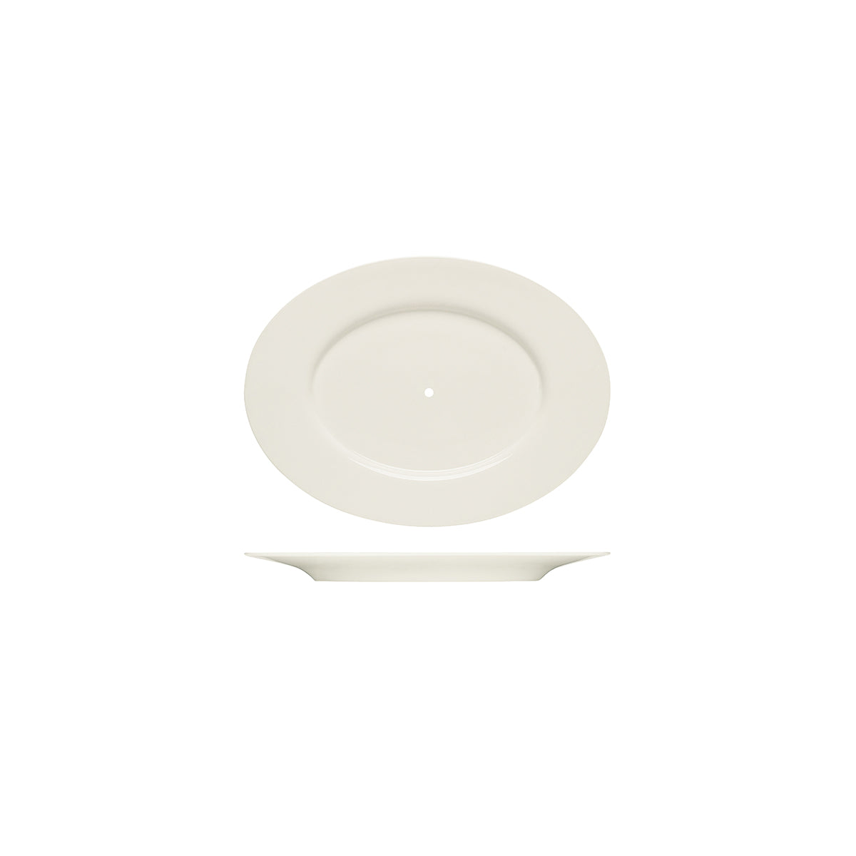 BHS6697203 Bauscher Bauscher Purity Oval Platter with Wide Rim 240x175mm To Suit Serving Stand Tomkin Australia Hospitality Supplies