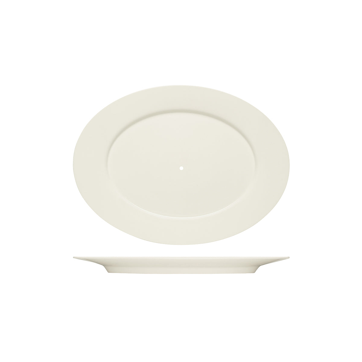 BHS6697204 Bauscher Bauscher Purity Oval Platter with Wide Rim 330x240mm To Suit Serving Stand Tomkin Australia Hospitality Supplies