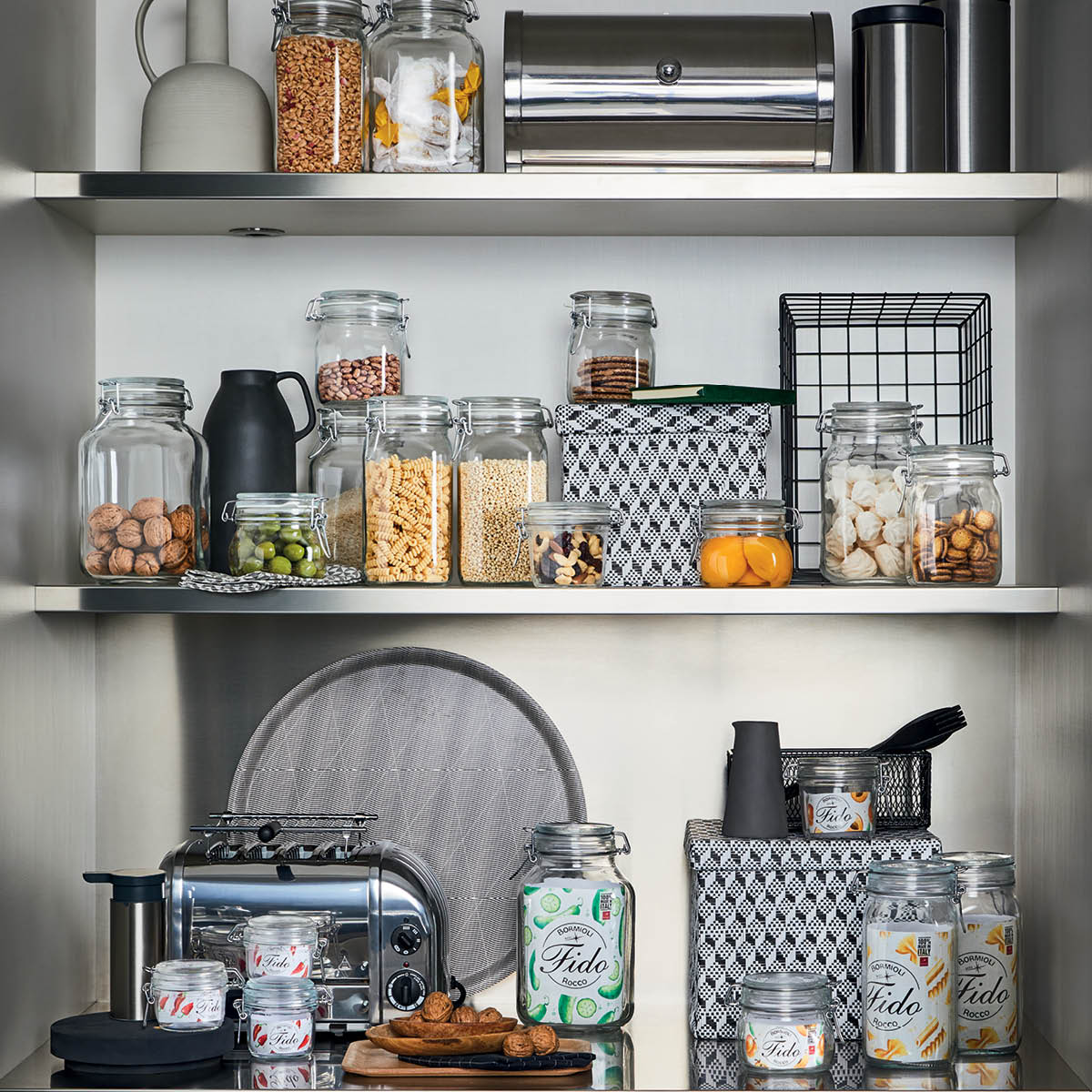 340-003 Bormioli Rocco Fido Jar Clear Lid 1500ml Tomkin Australia Hospitality Supplies