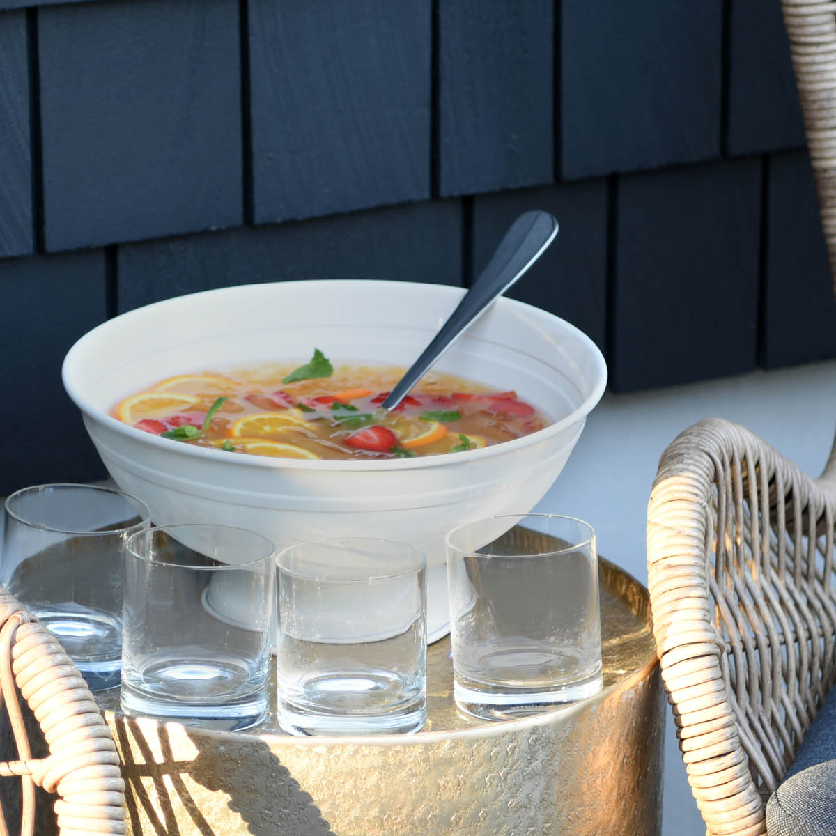 Coney Island Creme Round Footed Serving Bowl 305x150mm