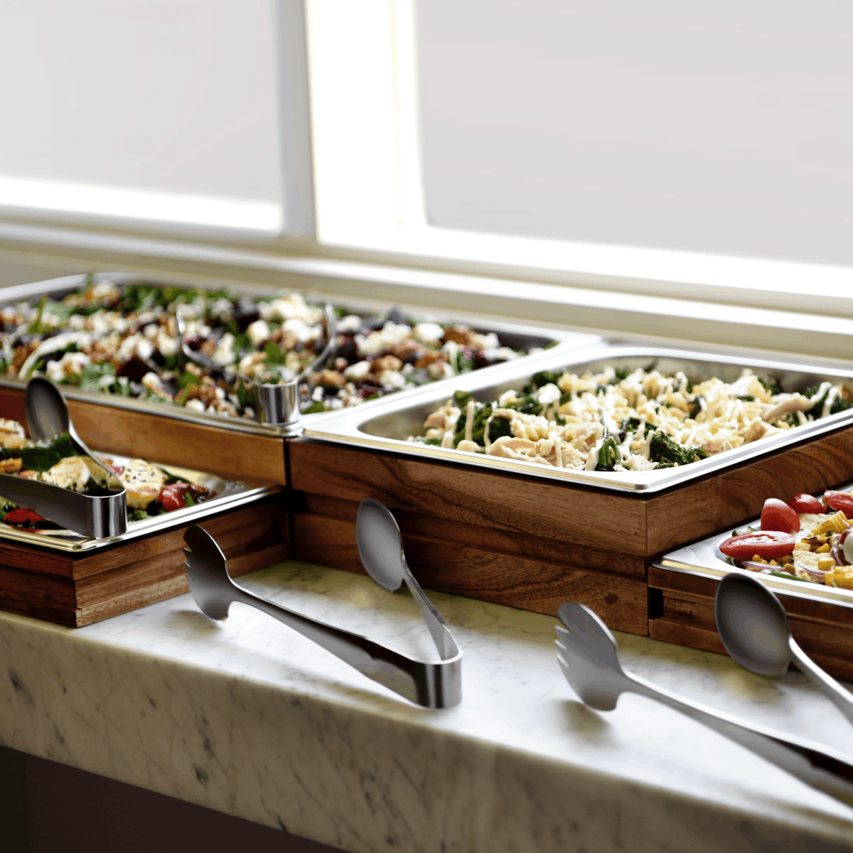 Serve Natural Acacia Display Tray GN 1/2 325x265x75mm