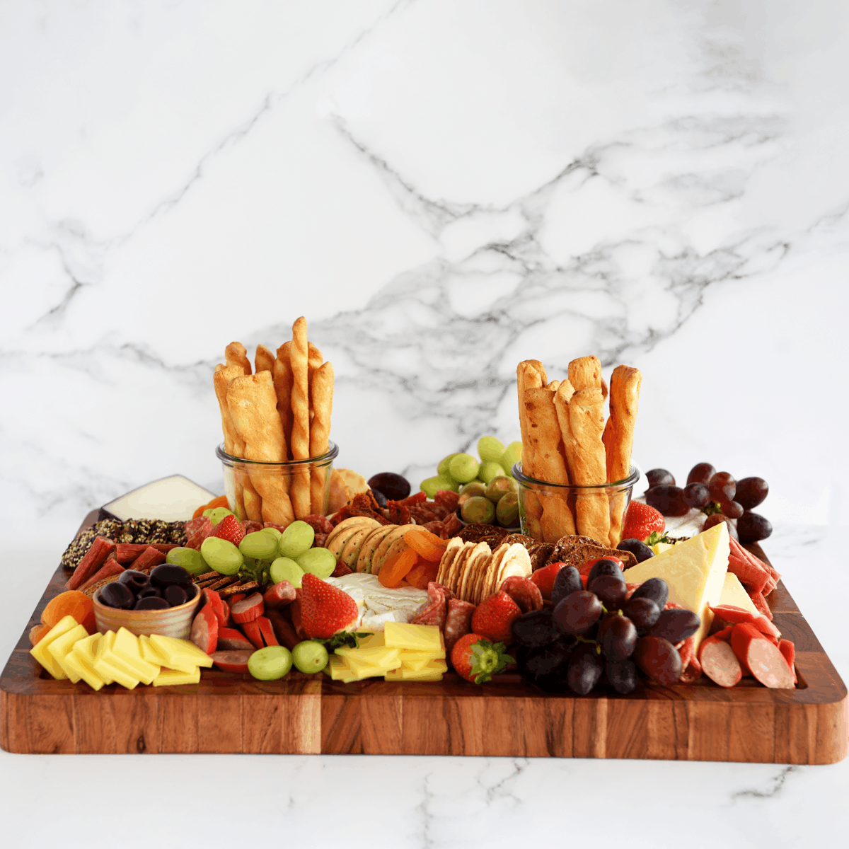Serve Natural Acacia Butchers Block with Handles 510x380x40mm