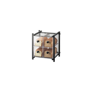 One by One Black 4 Drawer Acrylic Bread Case 356x375x400mm