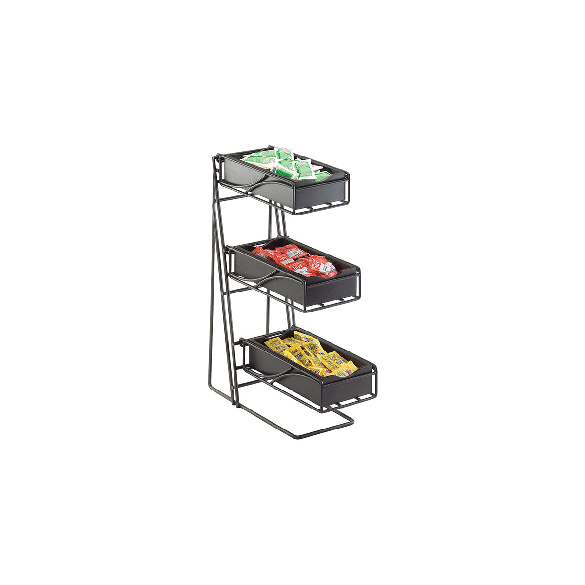 CM1235-13-96 Cal-Mil Midnight 3 Tier Cutlery Bin Stand 133x356x457mm Tomkin Australia Hospitality Supplies