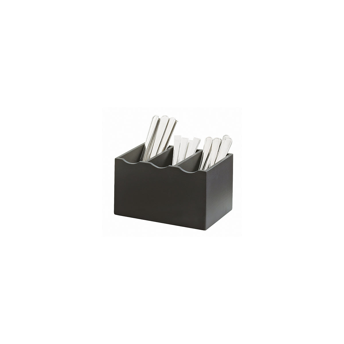 CM1244-96 Cal-Mil Midnight 3 Slot Cutlery / Utensil Holder 210x140x121mm Tomkin Australia Hospitality Supplies