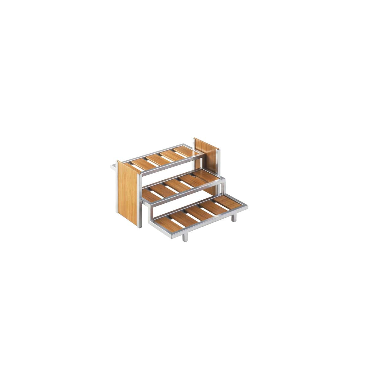 CM1474 Cal-Mil Bamboo Eco Modern 9 Jar Display Frame 349x349x178mm Tomkin Australia Hospitality Supplies