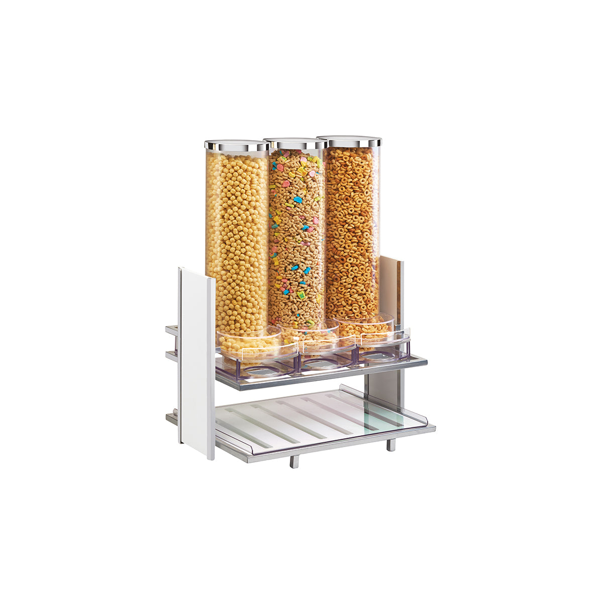 Bamboo White Eco Modern 3 Cereal Dispenser 464x337x622mm