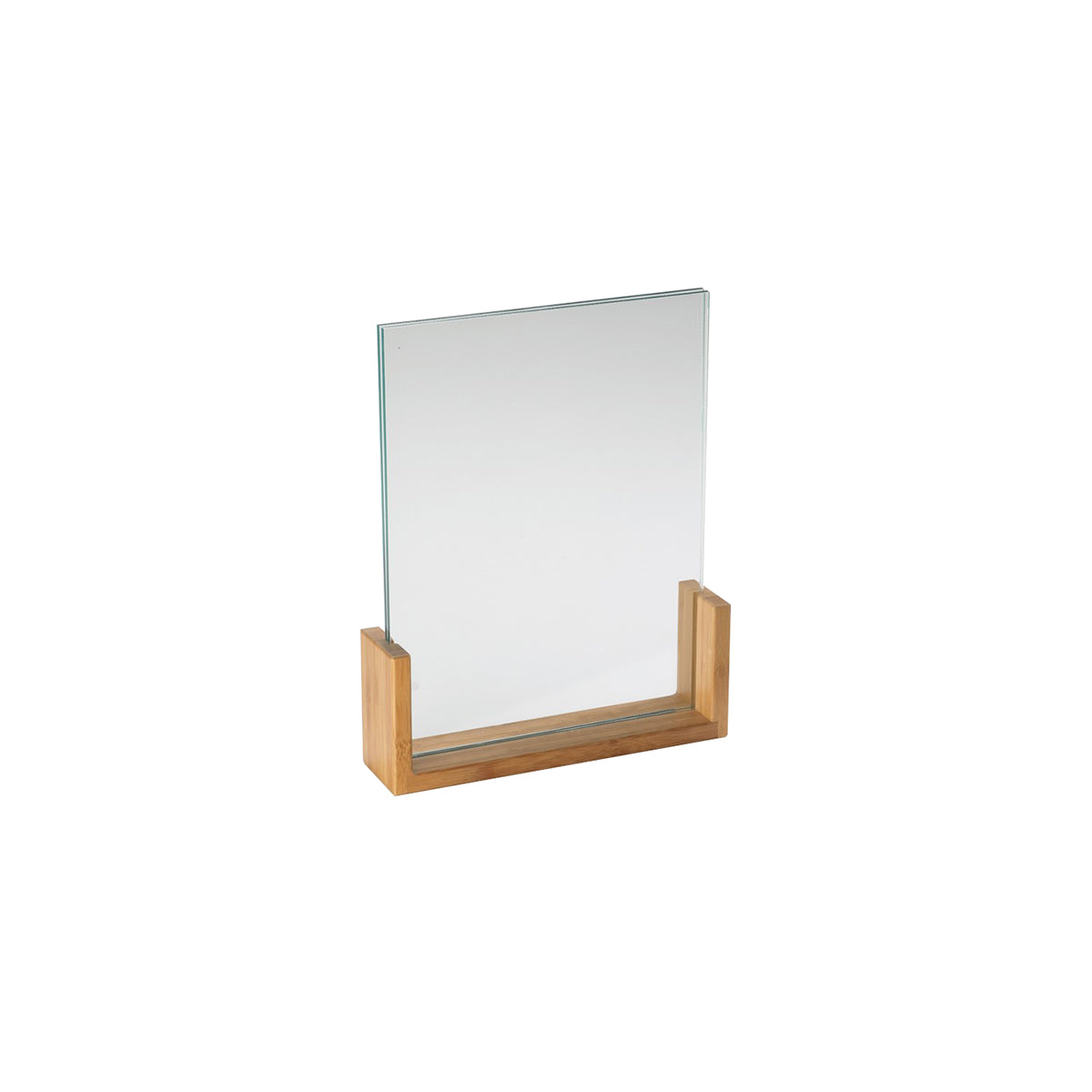 CM1510-811-60 Cal-Mil Bamboo U-Frame Cardholder 216x279mm Tomkin Australia Hospitality Supplies