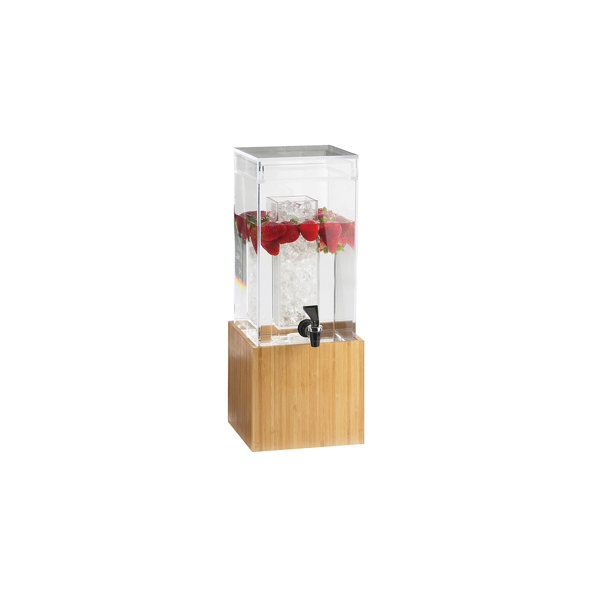 CM1527-1-60 Cal-Mil Bamboo Drink Dispenser with Ice Chamber 210x248x451mm / 6.8Lt Tomkin Australia Hospitality Supplies
