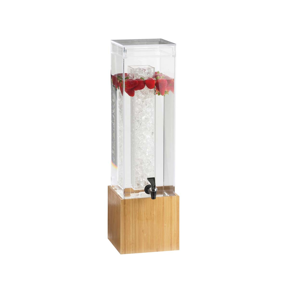 CM1527-3-60 Cal-Mil Bamboo Drink Dispenser with Ice Chamber 210x248x654mm / 13.6Lt Tomkin Australia Hospitality Supplies