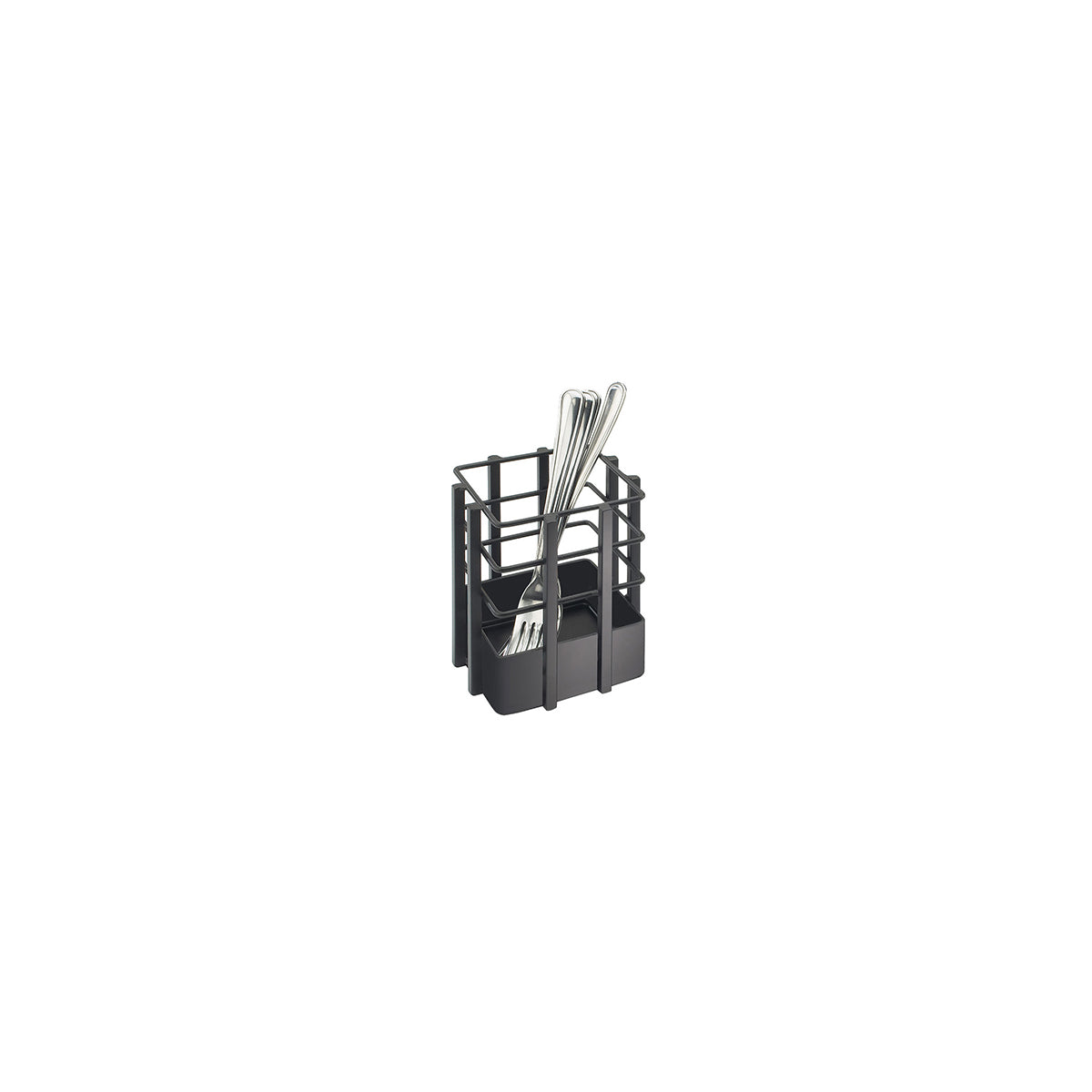 CM1544-13 Cal-Mil Soho Black Cutlery / Utensil Caddy 102x102x114mm Tomkin Australia Hospitality Supplies