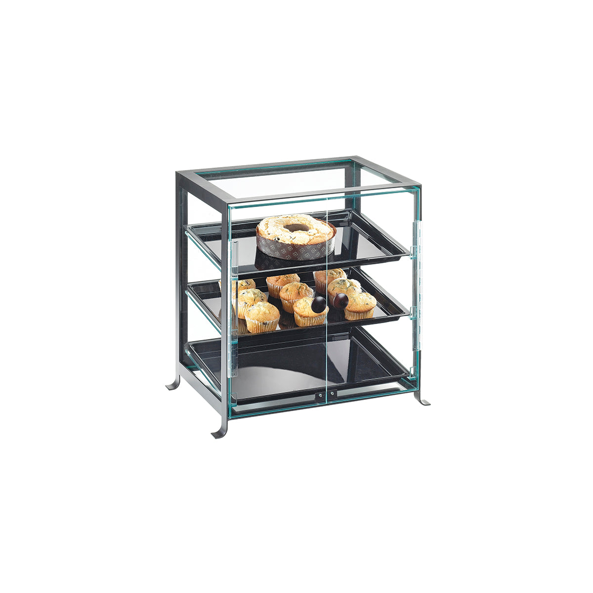 CM1574-13 Cal-Mil Soho Black Display Case 438x324x527mm Tomkin Australia Hospitality Supplies