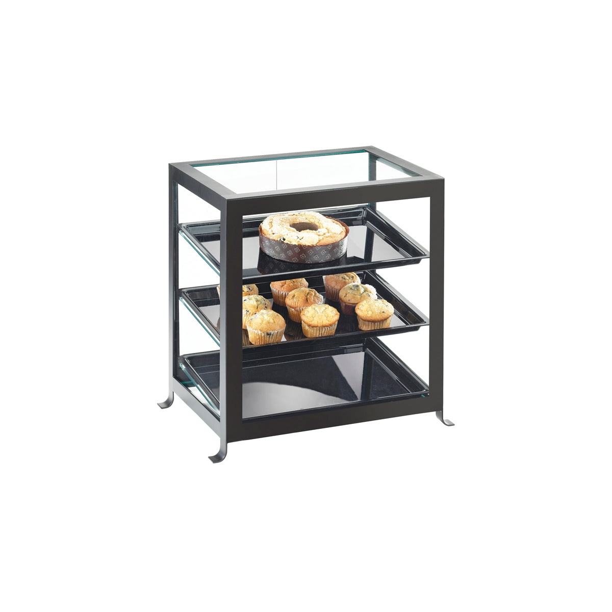 CM1575-13 Cal-Mil Soho Black Display Case 540x400x527mm Tomkin Australia Hospitality Supplies