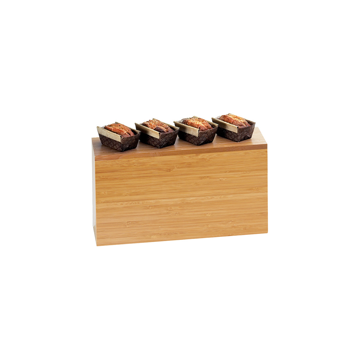 CM166-11-60 Cal-Mil Bamboo Rectangular Riser 508x178x279mm Tomkin Australia Hospitality Supplies