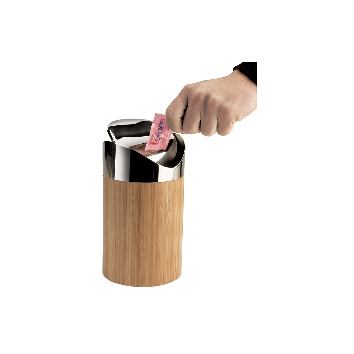 CM1717-60 Cal-Mil Bamboo Counter Rubbish Bin 127x178mm Tomkin Australia Hospitality Supplies