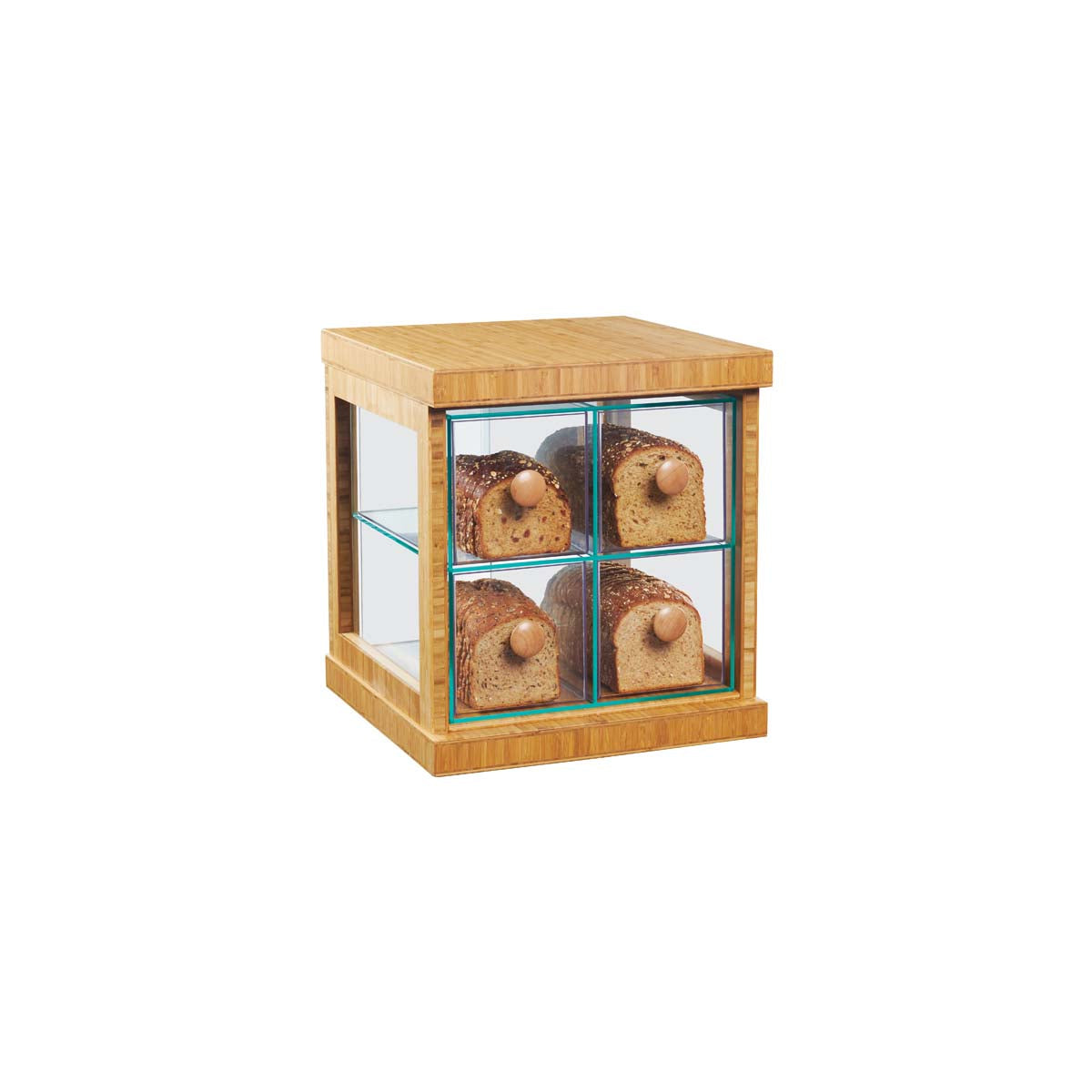 CM1718-60 Cal-Mil Bamboo 4 Drawer Bread Case 419x381x381mm Tomkin Australia Hospitality Supplies