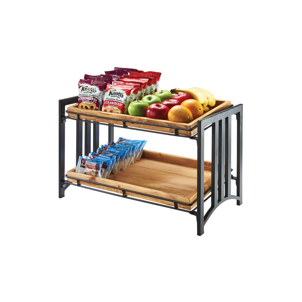 CM1722 Cal-Mil Mission 2 Tier Merchandiser Stand 584x330x381mm Tomkin Australia Hospitality Supplies