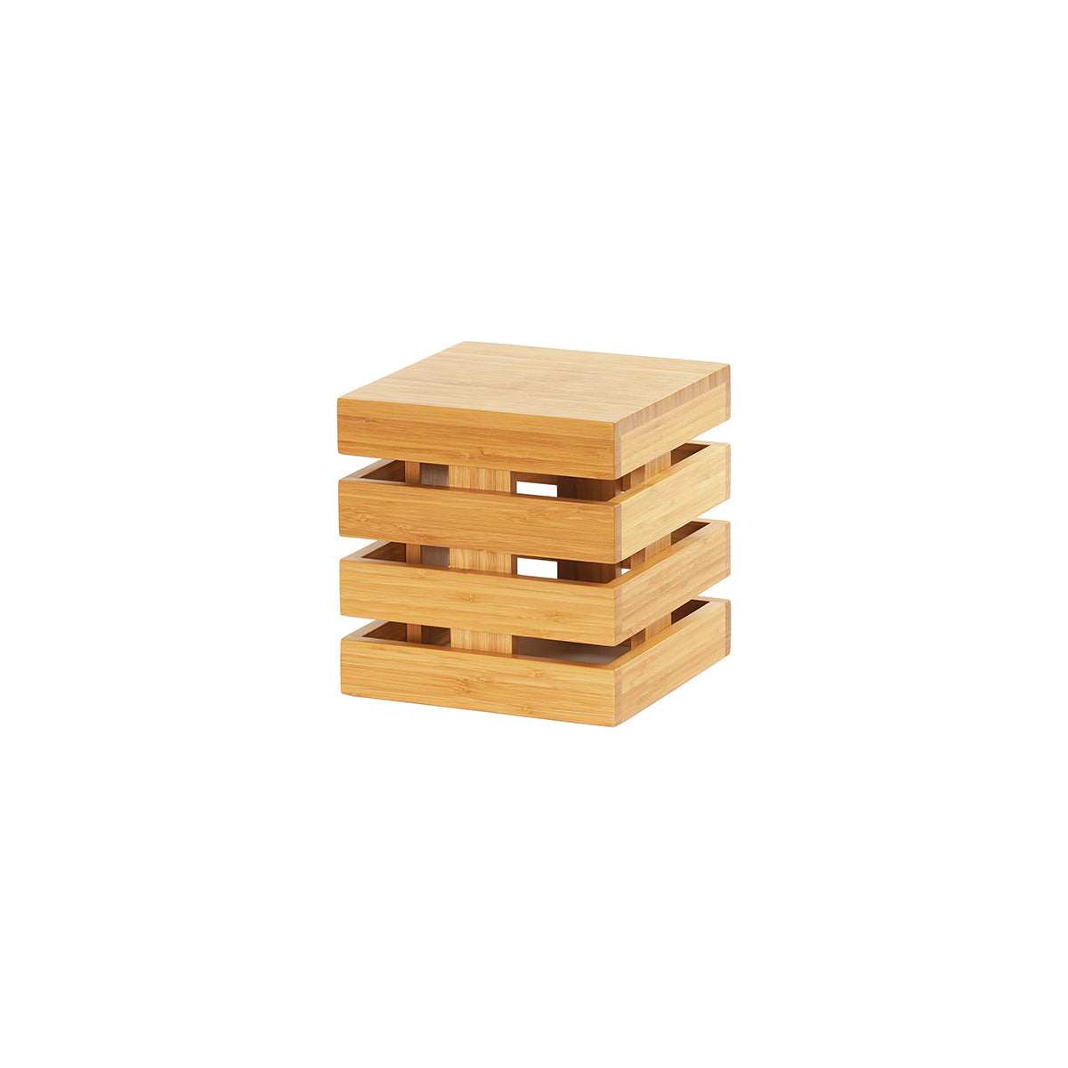 CM1944-9-60 Cal-Mil Bamboo Square Crate Riser 229x229x229mm Tomkin Australia Hospitality Supplies