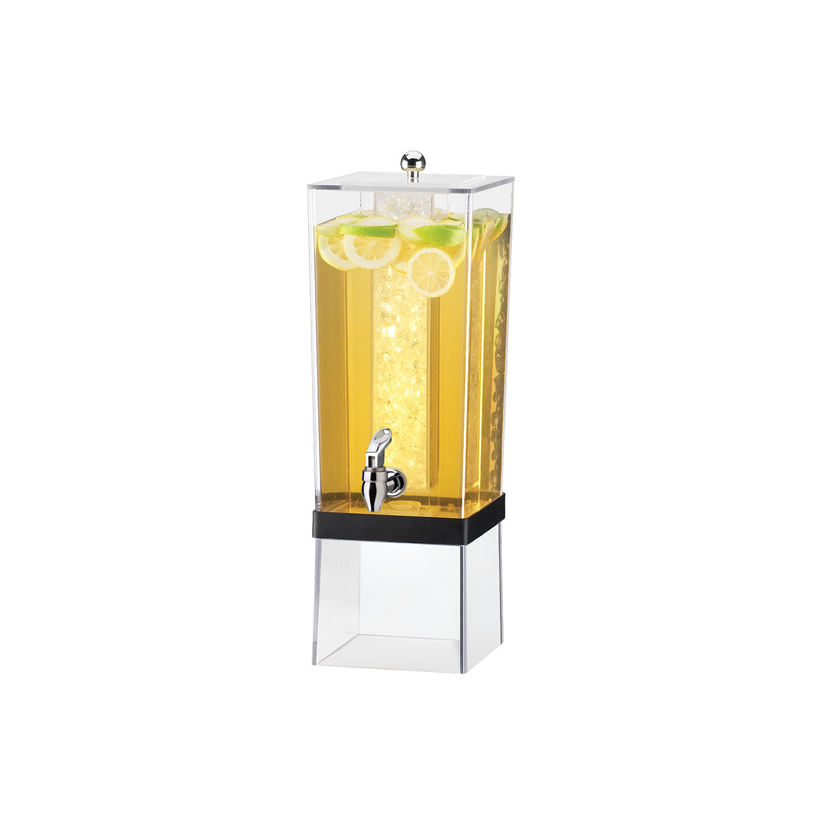 CM2016-13 Cal-Mil Soho Black Drink Dispenser with Ice Chamber 203x254x610mm / 13.6Lt Tomkin Australia Hospitality Supplies