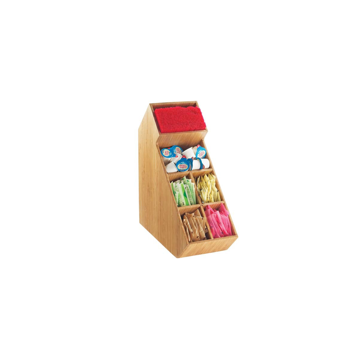 CM2052-60 Cal-Mil Bamboo Slant Stirstick / Packet Holder 140x337x362mm Tomkin Australia Hospitality Supplies