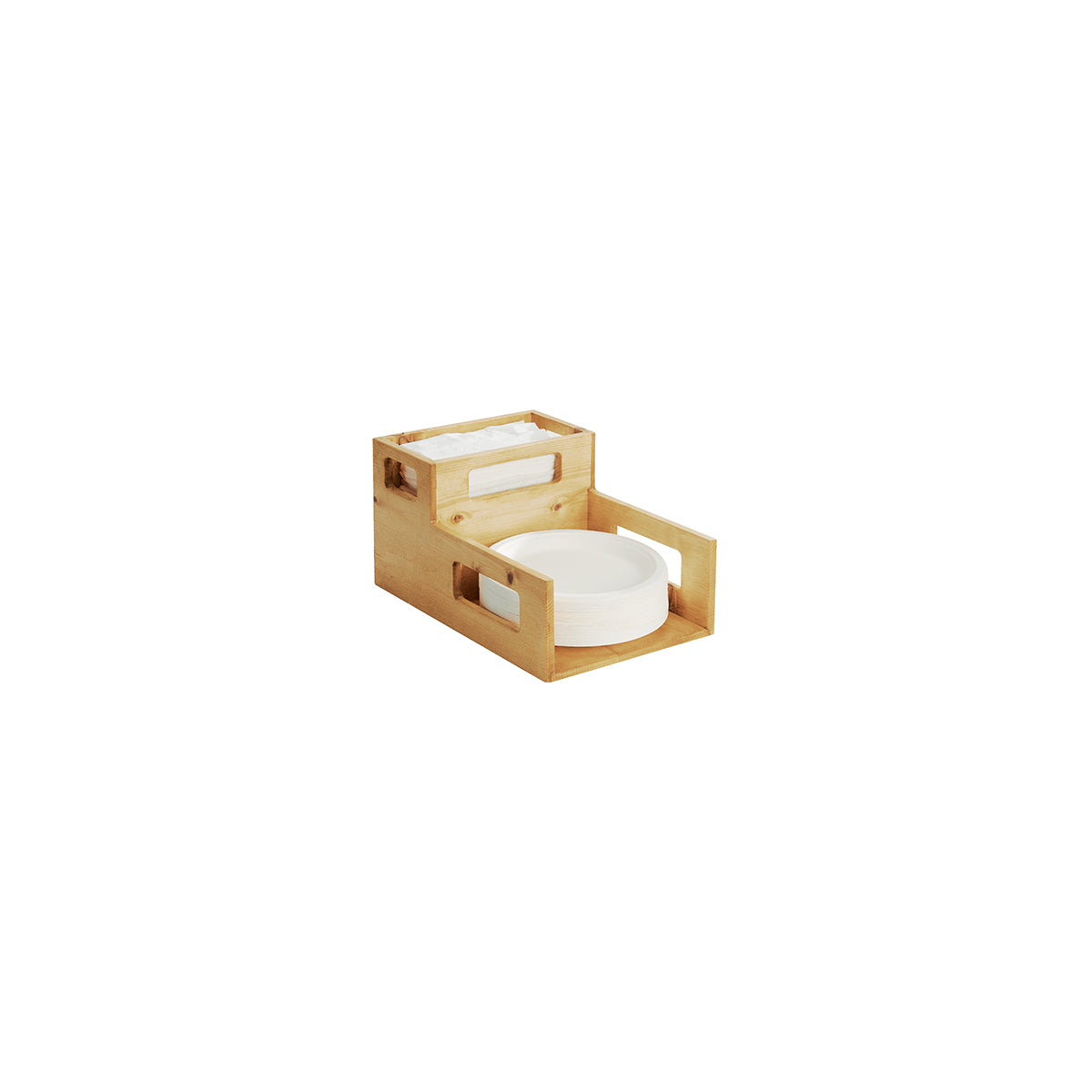 CM22068-99 Cal-Mil Madera Plate / Napkin Holder 260x381x210mm Tomkin Australia Hospitality Supplies